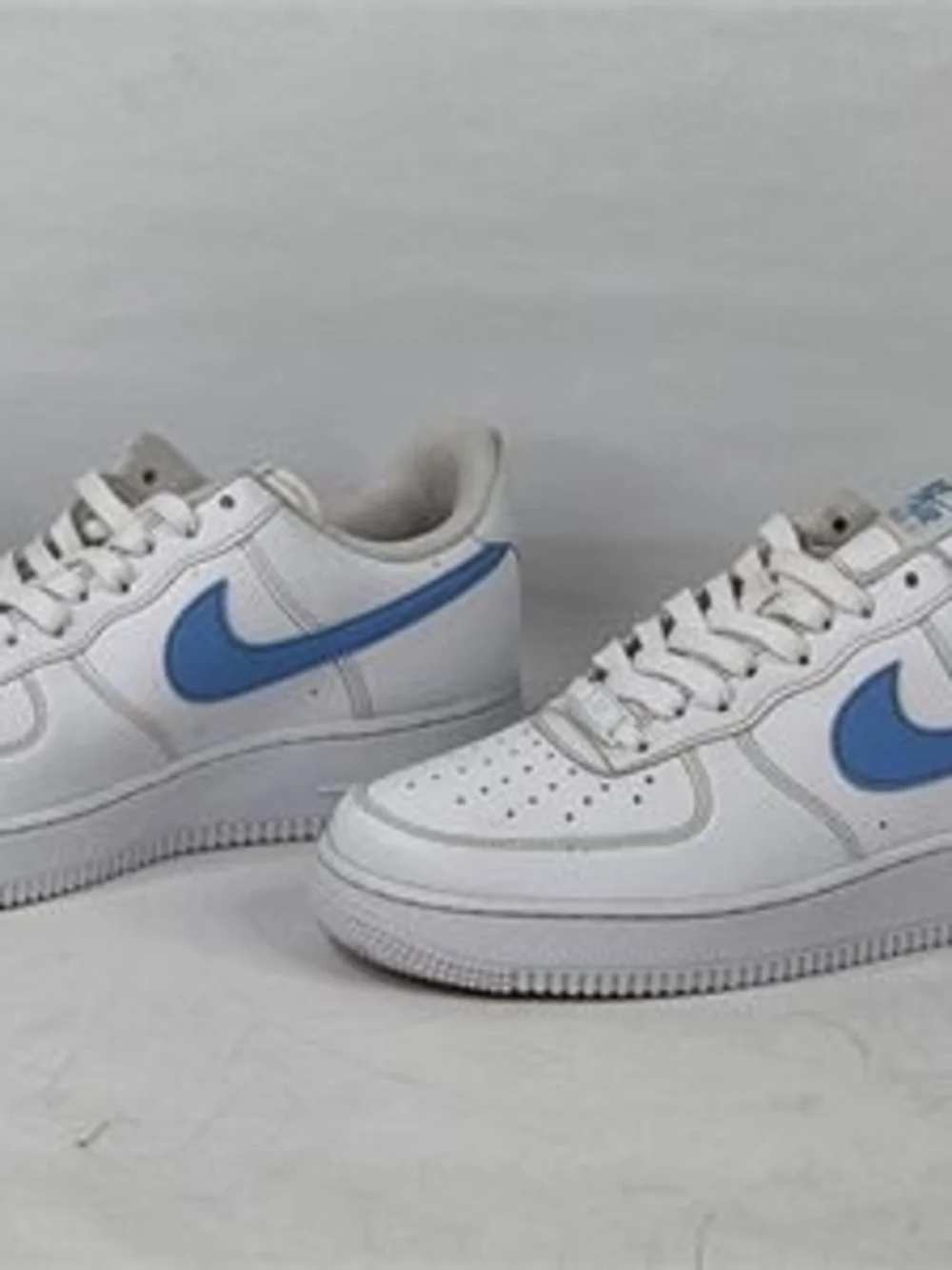 Nike Air Force 1 Low White Blue Sneakers, Size: 9 Men